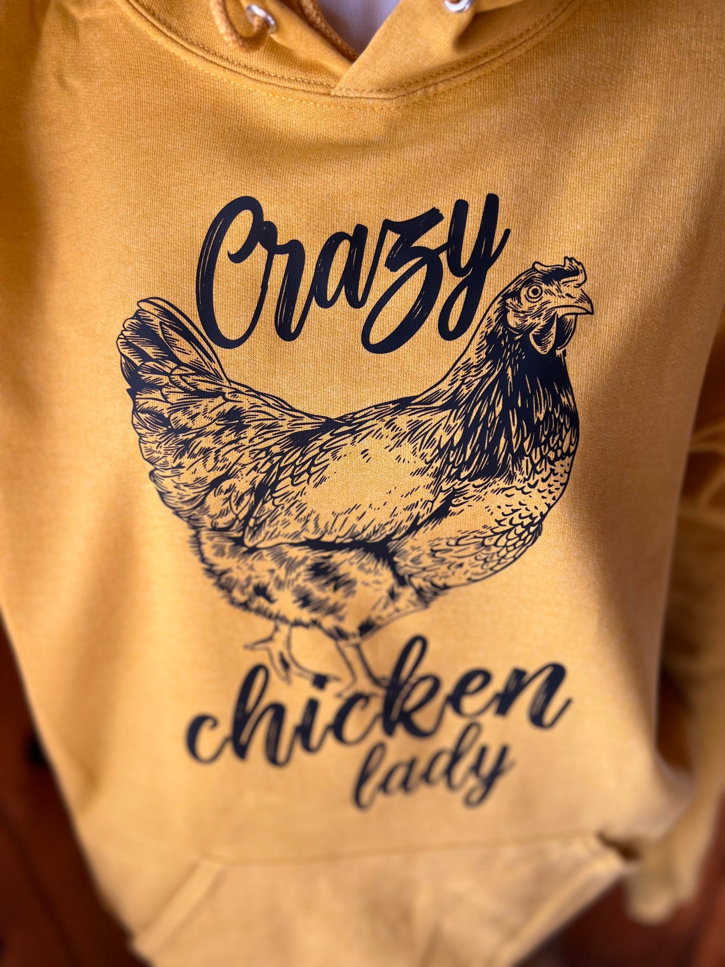 Crazy chicken lady hooded sweatshirt